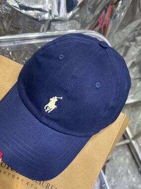 Polo by Ralph Lauren Navy Baseball Cap with White Pony